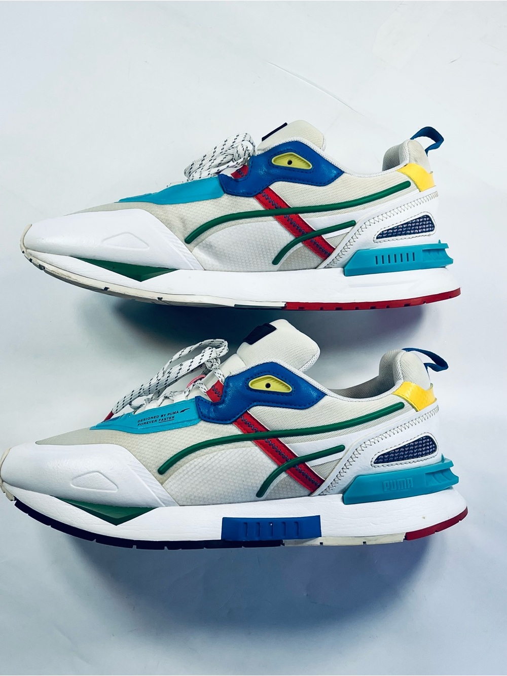 Puma Mirage Tech Game #382170-01 Men's:10.5 White Multicolor Athletic Sneakers